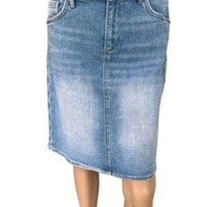 NYDJ Women's Distressed Denim Skirt